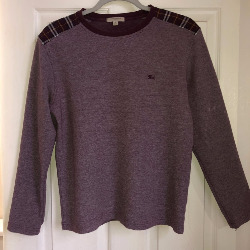 BURBERRY LONDON purple crewneck